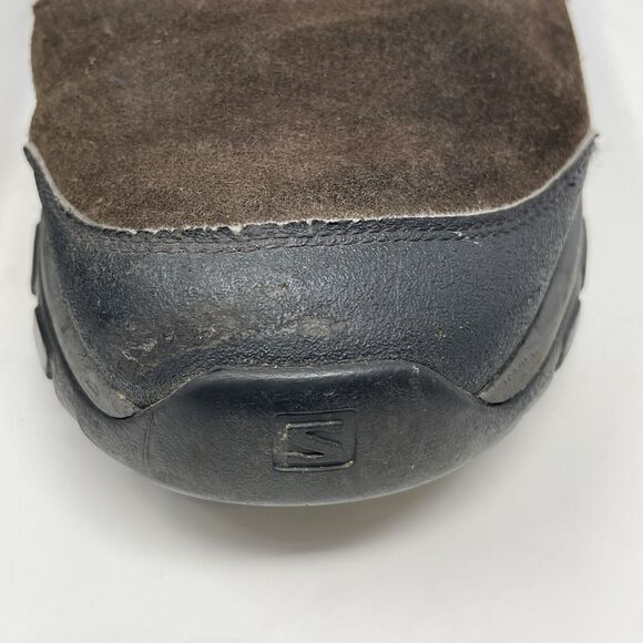 Salomon Snow Clog Shoes Mens 13 Brown Suede Slip On Loafer Y2K Vintage main image 4